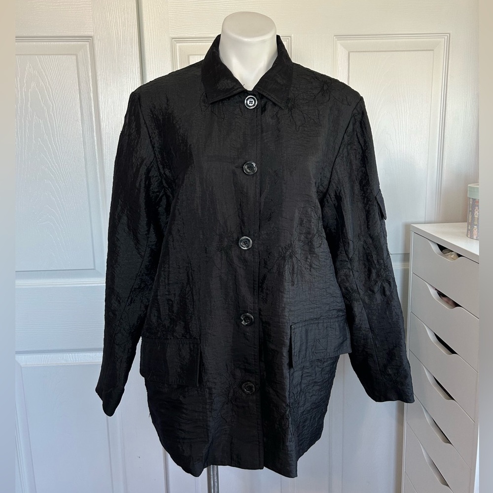 Democracy Black Embroidered Jacket